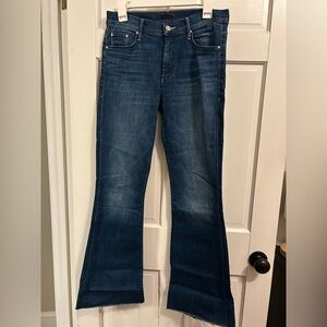 MOTHER weekender fray denim